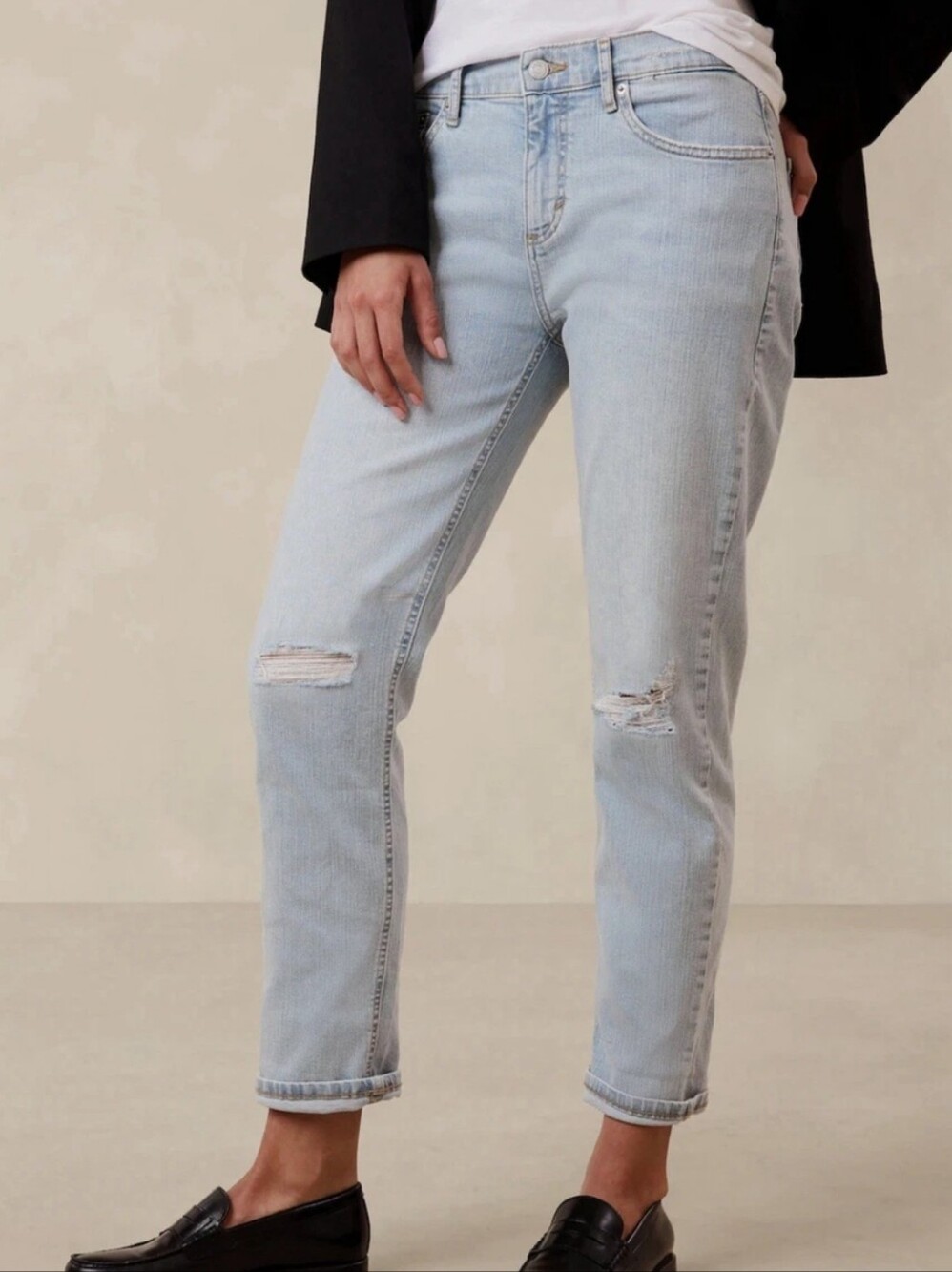 Banana Republic Girlfriend Jeans Distressed Sz 2